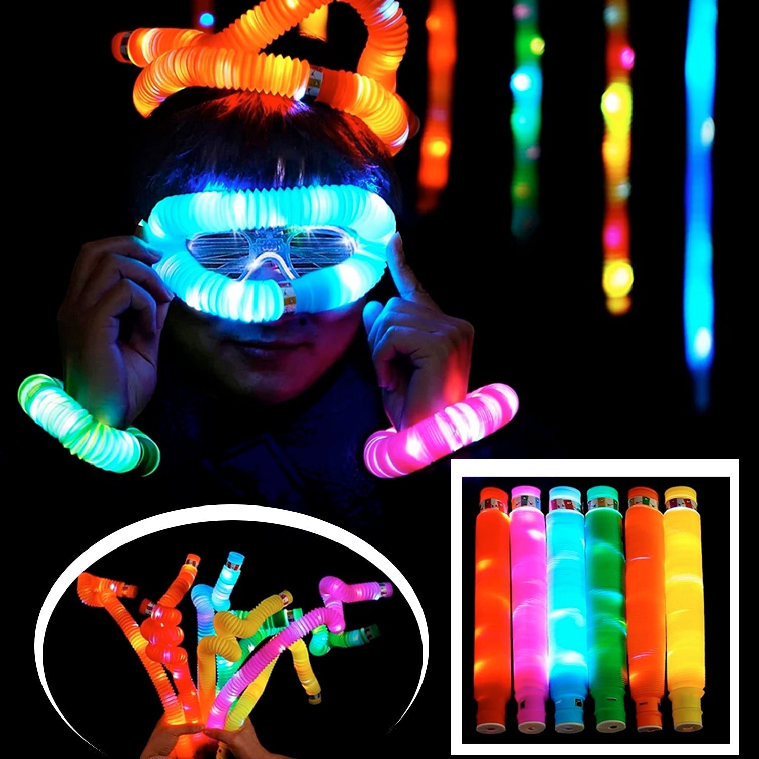 8055 Mini Pop Tubes, Colourful Tubes Sensory Toys Stretch Pipe Toy Fidget Tube Toys Pull Tubes Fidget Toys Sensory Stretch Tubes Fun Tubes for Autism Children Kids Adult Reduce Anxiety (pack of 12) DeoDap 8055 Mini Pop Tubes, Colourful Tubes Sensory Toys Stretch Pipe Toy Fidget Tube Toys Pull Tubes Fidget Toys Sensory Stretch Tubes Fun Tubes for Autism Children Kids Adult Reduce Anxiety (pack of 12) DeoDap
